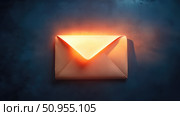 glow lighting up envelope ai generated. Стоковое AI-изображение, AI-художник Vectorwin / Фотобанк Лори