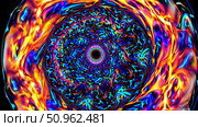 Swirling psychedelic eye vortex displaying vibrant, iridescent colors generating hypnotic visual effect for graphic design, digital backgrounds, artistic compositions. Стоковое AI-изображение, AI-художник Данил Руденко / Фотобанк Лори