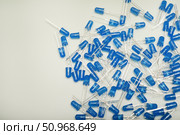 Blue LED lamps. A scattering of electronic elements. Light-emitting diodes. Стоковое фото, фотограф Valeriy Lushchikov / Фотобанк Лори