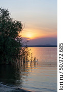 Quiet sunset over the lake. Стоковое фото, фотограф Анищенко Геннадий / Фотобанк Лори