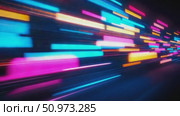 Dynamic abstract light streams accelerating across a digital expanse, showcasing vibrant neon rectangles in motion. Стоковое AI-видео, аниматор Данила Большаков / Фотобанк Лори