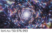Luminous wormhole portal warping digital particles, numeric streams bursting through dimensional space, generating surreal technological visualization. Стоковое AI-видео, аниматор Данил Руденко / Фотобанк Лори