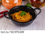 Indian cuisine - Lentil vegan dal. Стоковое фото, фотограф Андрей Старостин / Фотобанк Лори