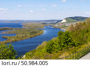 Samara Luka. View of the Volga, Zhigulevsky Gate. Helipad (2024 год). Стоковое фото, фотограф Акиньшин Владимир / Фотобанк Лори