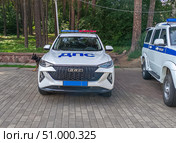 Автомобиль Хавал дпс дорожно постовой службы полиции. Редакционное фото, фотограф Анатолий Володин / Фотобанк Лори