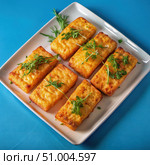 Crispy Golden Hash brown Sticks on a White Plate. Generative AI. Стоковое AI-изображение, AI-художник Roman Zavorotny / Фотобанк Лори