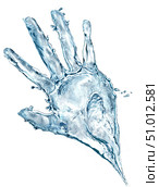 Human hand made by water splash. Стоковое фото, фотограф Leonello Calvetti/Stocktrek Images / ТАСС / Фотобанк Лори