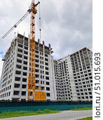 Строительство жилого комплекса в Тюмени, 2025 год. Стоковое фото, фотограф Ильиных Дарья / Фотобанк Лори