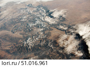 View from space of the Front Range, the San Juan Mountains, and the Sangre de Cristo Mountains (2023 год). Стоковое фото, фотограф Stocktrek Images, Inc. / ТАСС / Фотобанк Лори