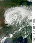 Remnants of Hurricane Isaac over the central United States. Стоковое фото, фотограф Stocktrek Images, Inc. / ТАСС / Фотобанк Лори