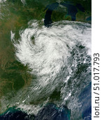 Remnants of Hurricane Isaac over the central United States. Стоковое фото, фотограф Stocktrek Images, Inc. / ТАСС / Фотобанк Лори