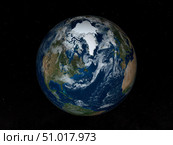 Earth with clouds and sea ice from September 15, 2008. Стоковое фото, фотограф Stocktrek Images, Inc. / ТАСС / Фотобанк Лори