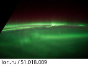 Aurora Borealis as viewed onboard the International Space Station. Стоковое фото, фотограф Stocktrek Images, Inc. / ТАСС / Фотобанк Лори