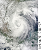 Hurricane Alex over the western Gulf of Mexico. Стоковое фото, фотограф Stocktrek Images, Inc. / ТАСС / Фотобанк Лори
