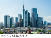 Frankfurt am Main Downtown City Skyline. Hesse, Germany. Стоковое фото, фотограф Максим Забаровский / Фотобанк Лори