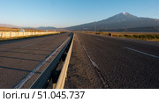 Mountain Big Ararat is near highway. Стоковое фото, фотограф VittoriaChe / Фотобанк Лори
