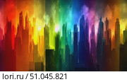 Experience a stunning transformation of the urban skyline as vibrant colors fill the horizon during a magnificent sunset. Стоковое AI-видео, аниматор Данила Большаков / Фотобанк Лори