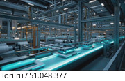 Exploring a modern automated warehouse with advanced conveyor systems and innovative technology. Стоковое AI-видео, аниматор Сергей Толмачёв / Фотобанк Лори