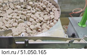 Vibratory device mechanism with numerous small round wooden discs, each with hole in center, used for automated feeding in manufacturing process. Стоковое видео, видеограф Елена Никишина / Фотобанк Лори