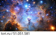 Star shine In The Eagle Nebula, A Stellar Nursery In Space. Generative AI. Стоковое AI-изображение, AI-художник Roman Zavorotny / Фотобанк Лори