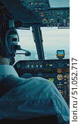 Captivating Moments in a Cockpit: A Pilot's Perspective from Takeoff to Cruising Altitude, Showcasing an Engaging View of Advanced Aviation Instruments. Стоковое AI-видео, аниматор Владимир Федоров / Фотобанк Лори