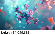 interaction simulation of antibody cell ai generated. Стоковое AI-изображение, AI-художник Vectorwin / Фотобанк Лори