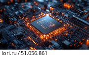coherence flowing quantum processor ai generated. Стоковое AI-изображение, AI-художник Vectorwin / Фотобанк Лори