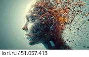 dropout disintegrating machine learning model ai generated. Стоковое AI-изображение, AI-художник Vectorwin / Фотобанк Лори