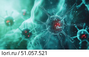 lymphocytes x-ray of immune system network ai generated. Стоковое AI-изображение, AI-художник Vectorwin / Фотобанк Лори