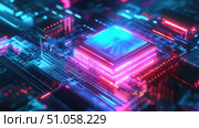 transistor emitting microchip ai generated. Стоковое AI-изображение, AI-художник Vectorwin / Фотобанк Лори