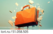 gadget exploding briefcase ai generated. Стоковое AI-изображение, AI-художник Vectorwin / Фотобанк Лори