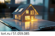 highlight glowing effect on mortgage document ai generated. Стоковое AI-изображение, AI-художник Vectorwin / Фотобанк Лори
