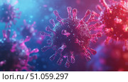model simulation of virus mutation ai generated. Стоковое AI-изображение, AI-художник Vectorwin / Фотобанк Лори