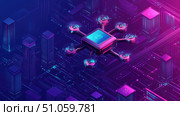 nanotechnology flying biochip ai generated. Стоковое AI-изображение, AI-художник Vectorwin / Фотобанк Лори