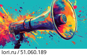 amplifier syncing megaphone ai generated. Стоковое AI-изображение, AI-художник Vectorwin / Фотобанк Лори
