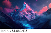 torch lighting up mountain ai generated. Стоковое AI-изображение, AI-художник Vectorwin / Фотобанк Лори