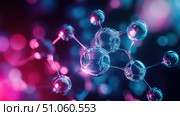 reaction fracturing molecule ai generated. Стоковое AI-изображение, AI-художник Vectorwin / Фотобанк Лори