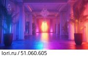 illuminati glowing effect on open house event ai generated. Стоковое AI-изображение, AI-художник Vectorwin / Фотобанк Лори
