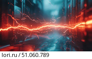 current flickering electric pulse ai generated. Стоковое AI-изображение, AI-художник Vectorwin / Фотобанк Лори