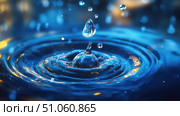 adhesion emerging water drop ai generated. Стоковое AI-изображение, AI-художник Vectorwin / Фотобанк Лори