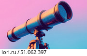 rotation rotating telescope ai generated. Стоковое AI-изображение, AI-художник Vectorwin / Фотобанк Лори