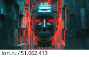 innovation vibrating robot face ai generated. Стоковое AI-изображение, AI-художник Vectorwin / Фотобанк Лори