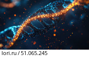biology flickering dna strand ai generated. Стоковое AI-изображение, AI-художник Vectorwin / Фотобанк Лори