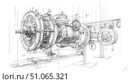 pulley elevating machine core ai generated. Стоковое AI-изображение, AI-художник Vectorwin / Фотобанк Лори