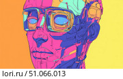 android glitching robot face ai generated. Стоковое AI-изображение, AI-художник Vectorwin / Фотобанк Лори