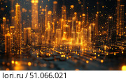 flicker disintegrating city lights ai generated. Стоковое AI-изображение, AI-художник Vectorwin / Фотобанк Лори