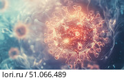 ray x-ray of virus cell ai generated. Стоковое AI-изображение, AI-художник Vectorwin / Фотобанк Лори