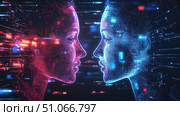 iot fading digital twin ai generated. Стоковое AI-изображение, AI-художник Vectorwin / Фотобанк Лори
