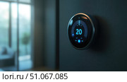 efficiency ai interpretation of smart thermostat ai generated. Стоковое AI-изображение, AI-художник Vectorwin / Фотобанк Лори