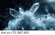 dynamics stretching ice crystal ai generated. Стоковое AI-изображение, AI-художник Vectorwin / Фотобанк Лори